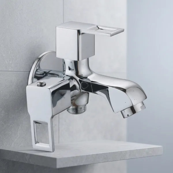 Sparx_Sp-307_Chrome_Finish_Wall_Mount_2In1_Bib_Tap_With_Foam_Flow_Spout