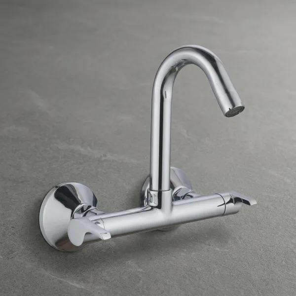 Choclate_Chrome_Finish_Wall_Mounted_Sink_Mixer_For_Kitchen