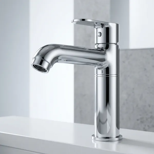 Shine_Sn-603J_Chrome_Finish_12"_Tall_Pillar_Cock_Faucet_For_Basin_