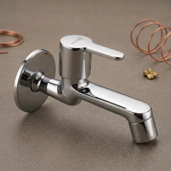 Furry_Fr-102_Chrome_Plated_Brass_Wall_Mounted_Single_Lever_Bib_Tap