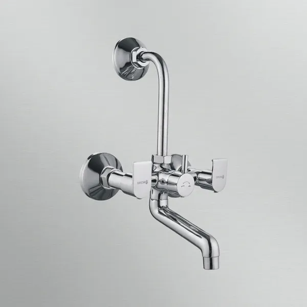 Classo_Cl-217_Chrome_Finish_Wall_Mounted_2-In-1_Bath_Mixer_With_L-Bend_Pipe