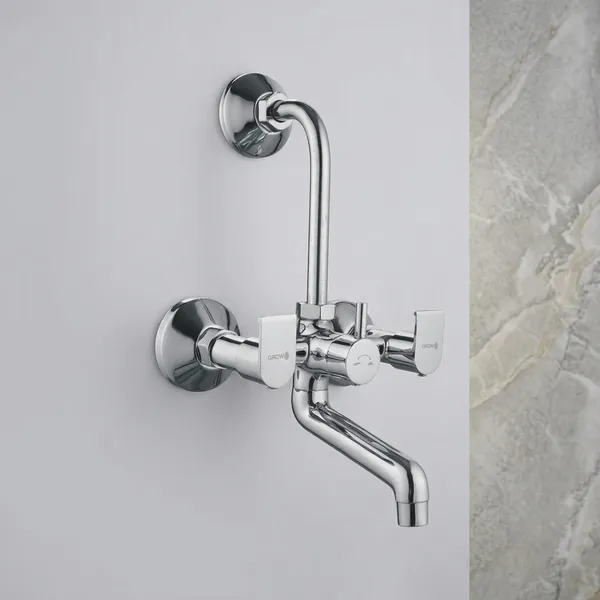 Classo_Cl-217_Chrome_Finish_Wall_Mounted_2-In-1_Bath_Mixer_With_L-Bend_Pipe