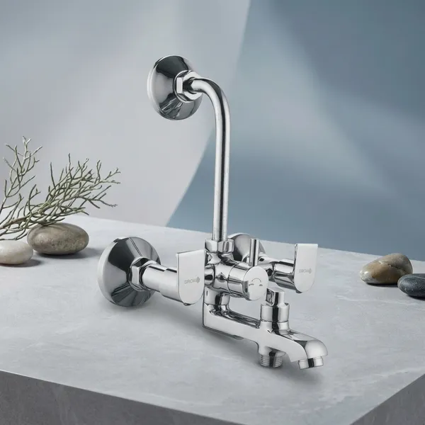 Classo_Cl-218_Chrome_Finish_Wall_Mixter_3In1_With_L-Bend_Pipe