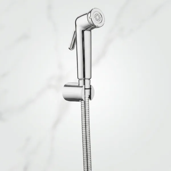 Hf-111_Chrome_Finish_Handheld_Bidet_Spray_With_Flexible_Hose_And_Wall_Holder