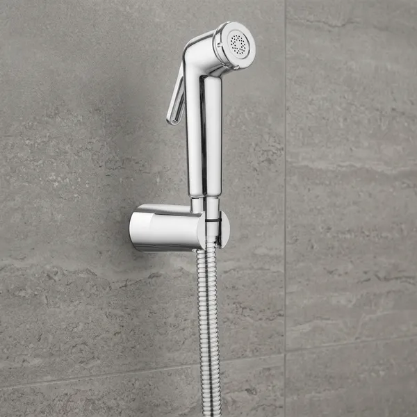 Hf-111_Chrome_Finish_Handheld_Bidet_Spray_With_Flexible_Hose_And_Wall_Holder