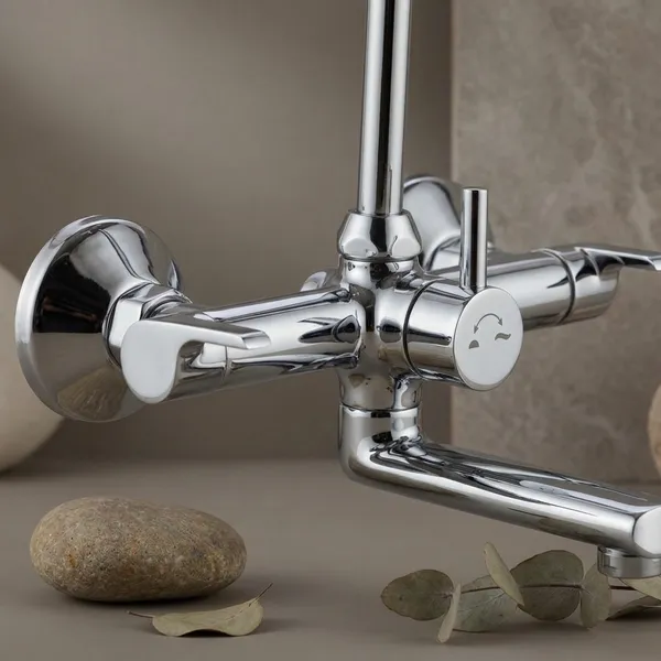 Chocolate_Ch-417_Chrome_Finish_Wall_Mounted_Bathroom_Tap_With_Shower_Arm