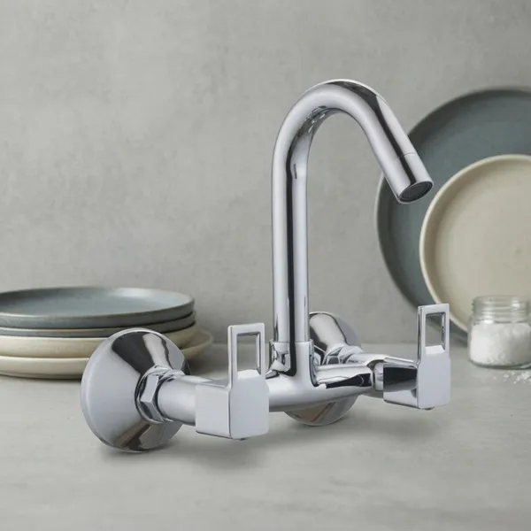 Sparx_Sp-312_Chrome_Finish_Wall_Mounted_Dual_Handle_Kitchen_Sink_Mixer_Tap