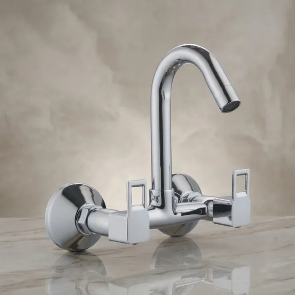 Sparx_Sp-312_Chrome_Finish_Wall_Mounted_Dual_Handle_Kitchen_Sink_Mixer_Tap