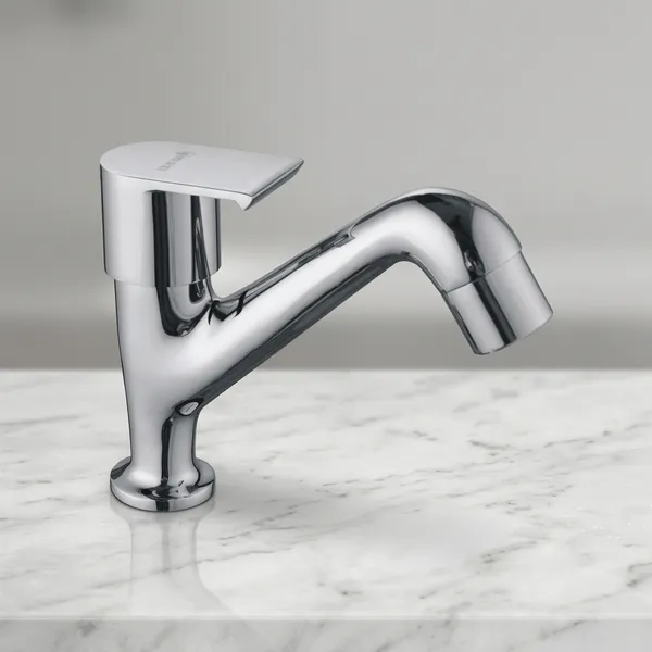 Classo_Cl-203_Ln_Chrome_Finish_Single_Lever_High_Neck_Pillar_Cock