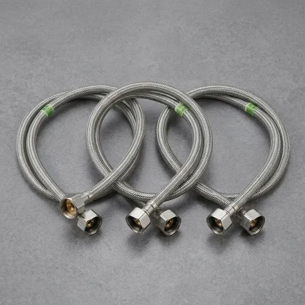 24"_Stainless_Steel_Braided_Flexible_Water_Connection_Hosein_Ss304_Pack_Of_3