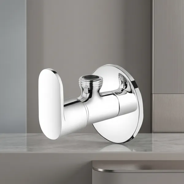 Shine_Sn-604_Chrome_Plated_Angle_Valve_With_White_Lever_Handle