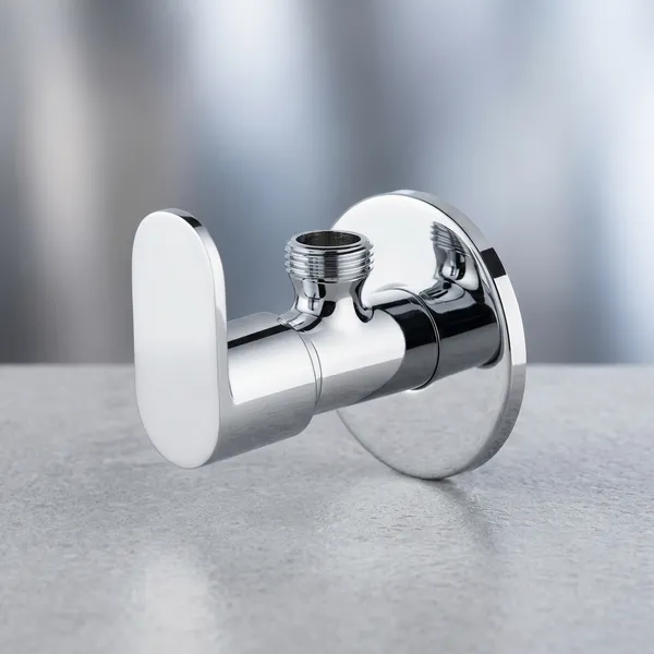 Shine_Sn-604_Chrome_Plated_Angle_Valve_With_White_Lever_Handle