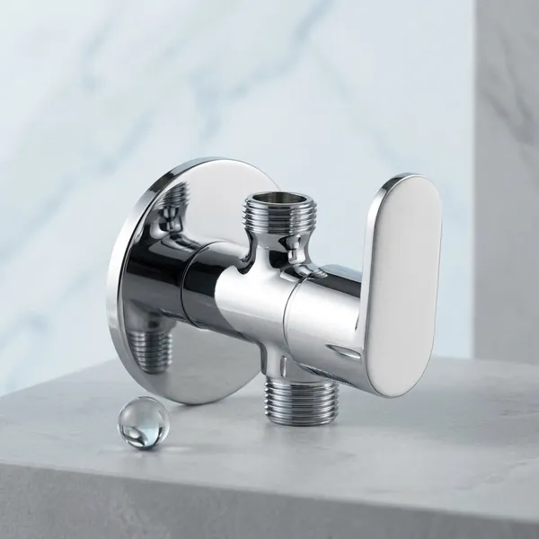 Shine_Sn-604_Chrome_Plated_Angle_Valve_With_White_Lever_Handle