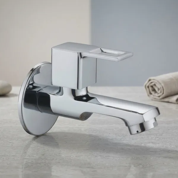 Sparx_Sp-301_Chrome_Finish_Single_Lever_Wall_Mount_Bib_Tap