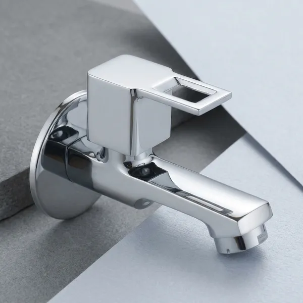 Sparx_Sp-301_Chrome_Finish_Single_Lever_Wall_Mount_Bib_Tap