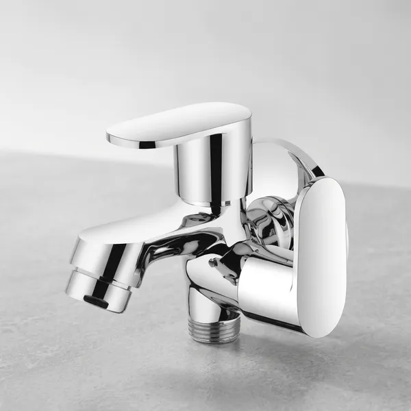 Shine_Sn-607_Chrome_Brass_Wall_Mount_2-In-1_Bib_Cock