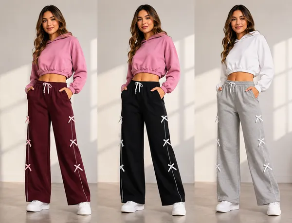 Multicolor_Polyester_Cotton_Bow_Detail_Cargo_Pants_For_Women