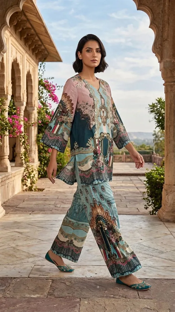 Oojal_Tunic_Palazzos_Co_Ord_Set