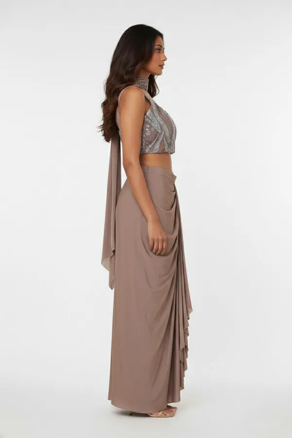 Oojal_Women_Crop_Top_Dhoti_Pant_Set