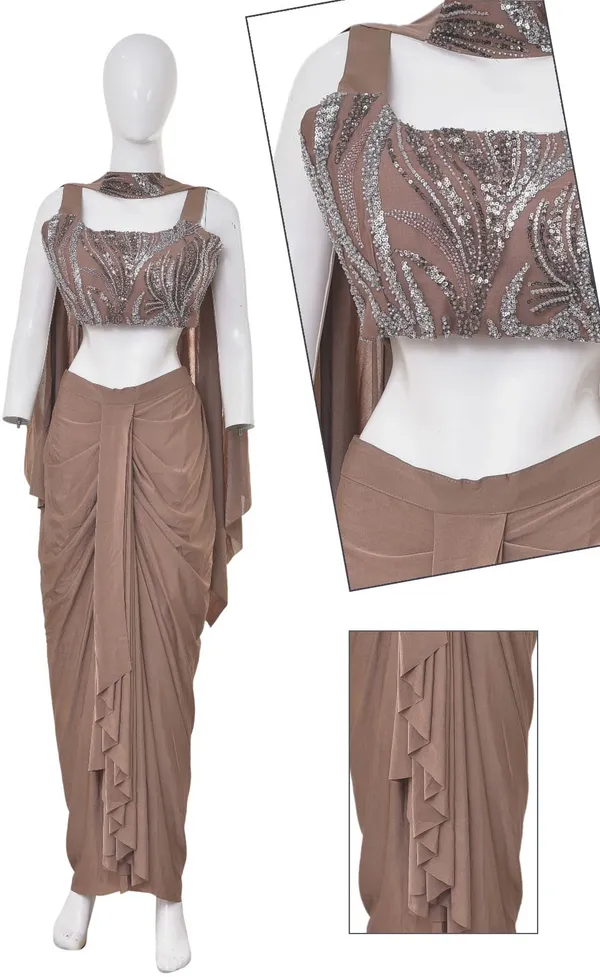 Oojal_Women_Crop_Top_Dhoti_Pant_Set
