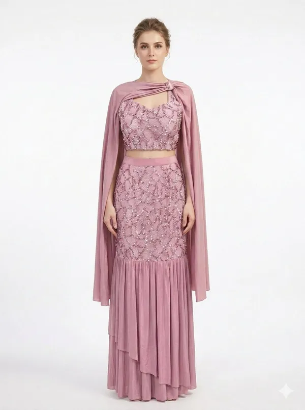 Oojal_Women_Crop_Top_Skirt_Dupatta_Set