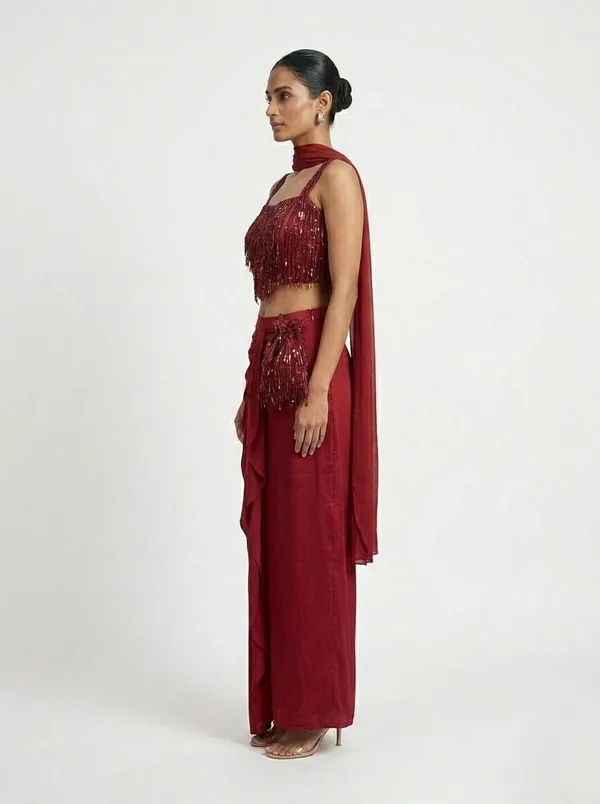Oojal_Women_Crop_Top_Skirt_Dupatta_Set
