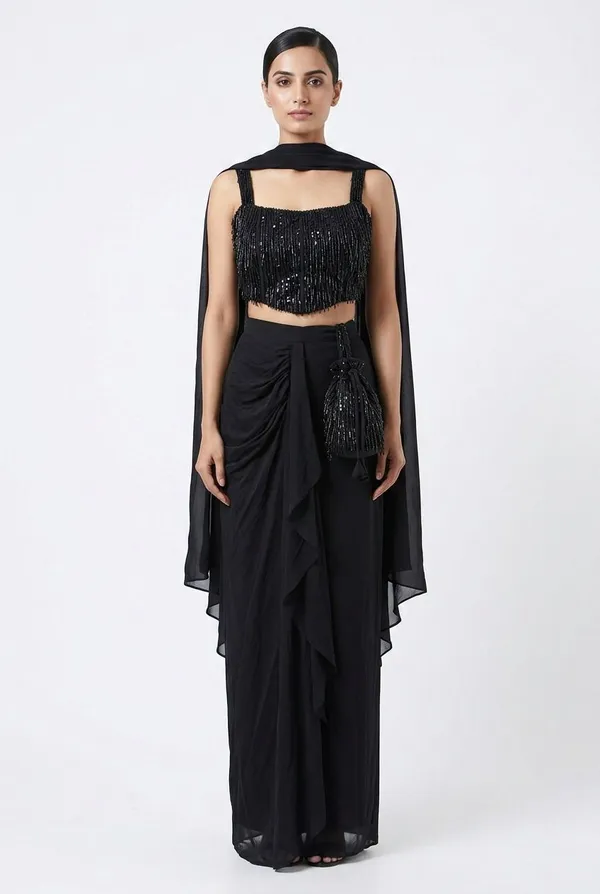 Oojal_Women_Crop_Top_Skirt_Dupatta_Set
