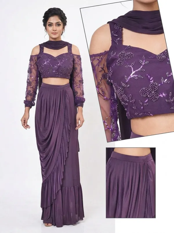 Oojal_Women_Ethnic_Top_Skirt_Dupatta_Set