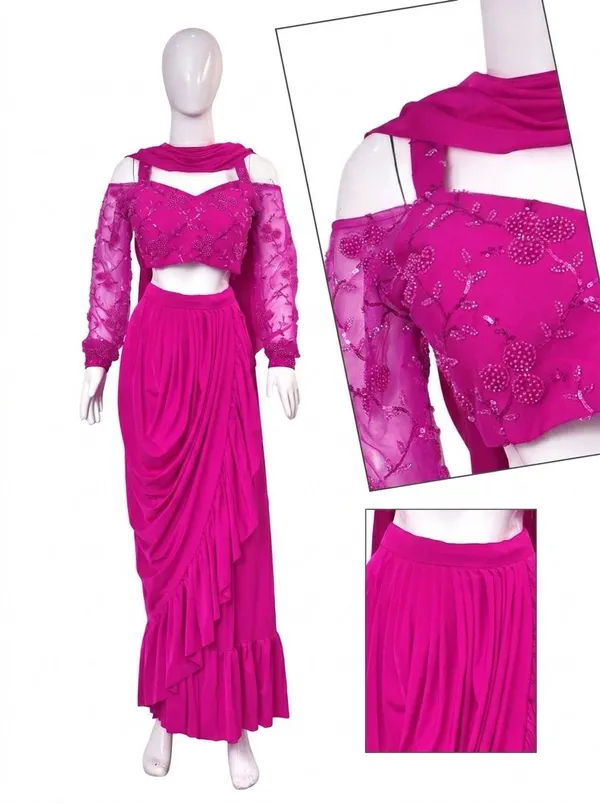 Oojal_Women_Ethnic_Top_Skirt_Dupatta_Set