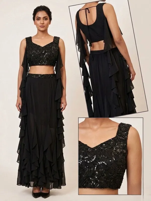 Oojal_Women_Crop_Top_Skirt_Set