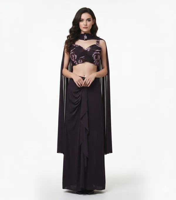 Oojal_Women_Crop_Top_Skirt_Dupatta_Set