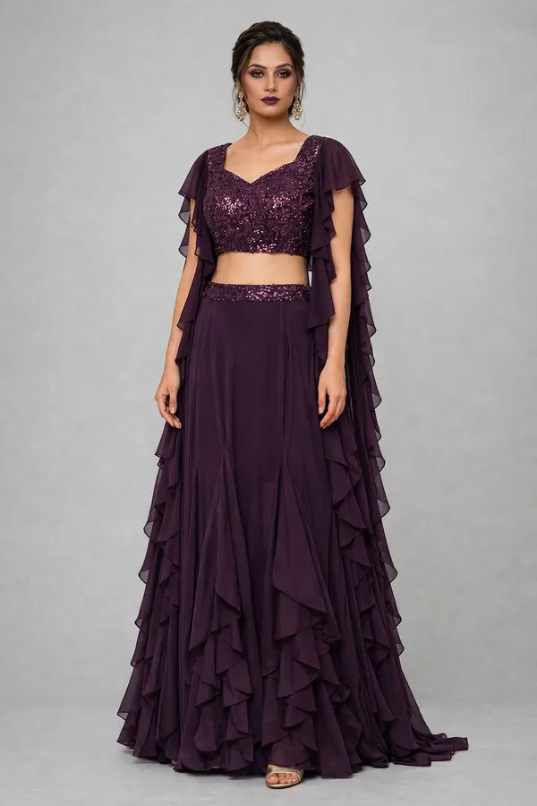 Oojal_Women_Crop_Top_Skirt_Set