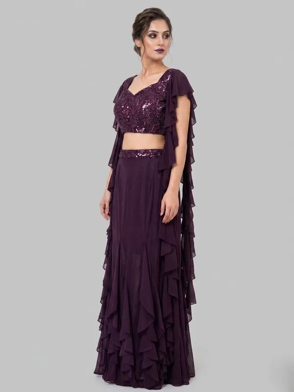 Oojal_Women_Crop_Top_Skirt_Set