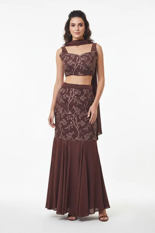 Oojal_Straight_Gown_Brown