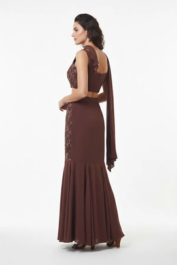 Oojal_Straight_Gown_Brown