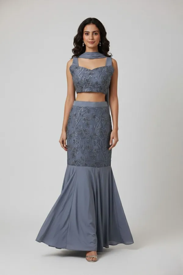 Oojal_Straight_Gown_Grey
