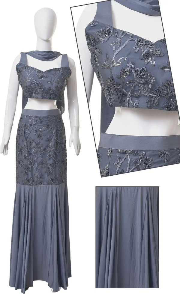 Oojal_Straight_Gown_Grey