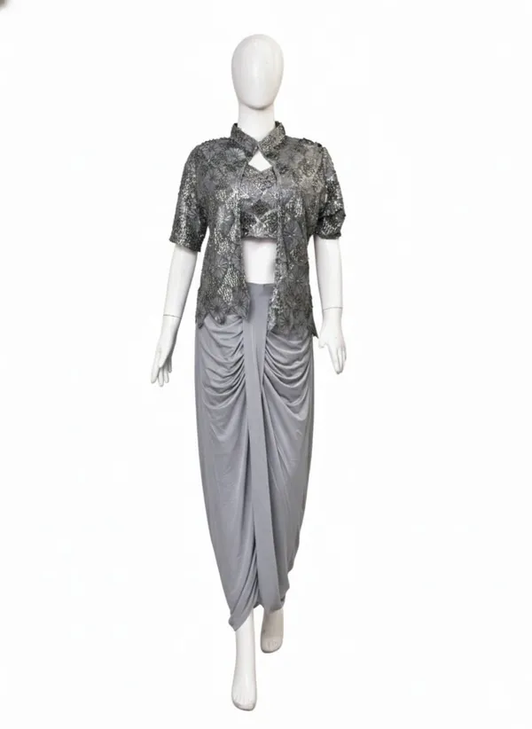 Oojal_Straight_Gown_Grey