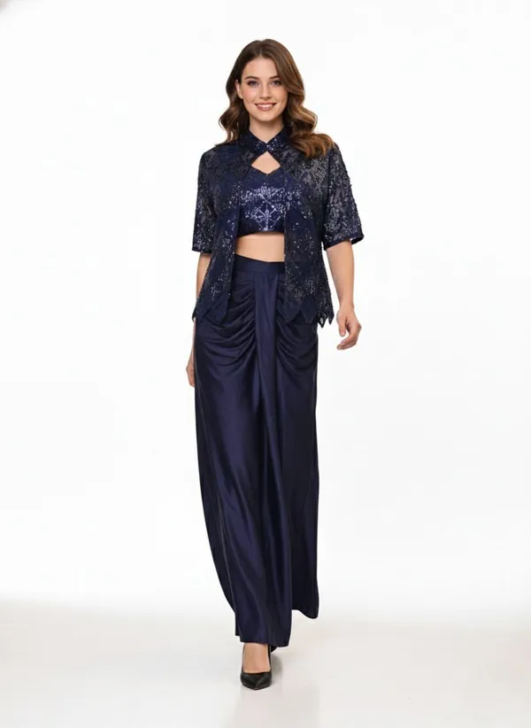 Oojal_Straight_Gown_Dark_Blue