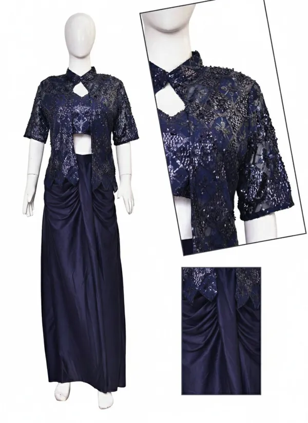Oojal_Straight_Gown_Dark_Blue