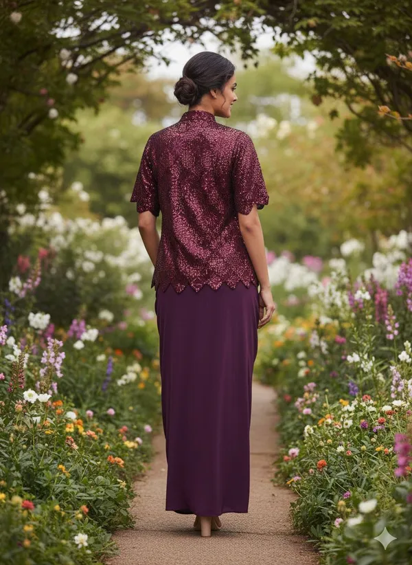 Oojal_Straight_Gown_Maroon