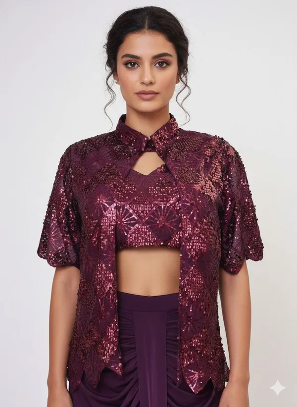 Oojal_Straight_Gown_Maroon