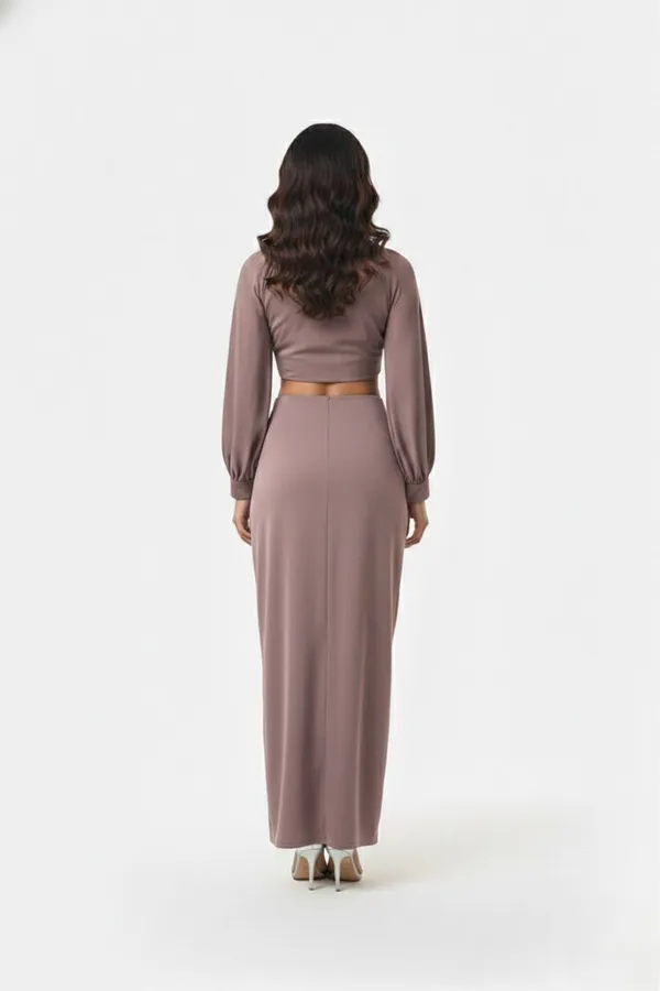 Oojal_Straight_Gown_Brown