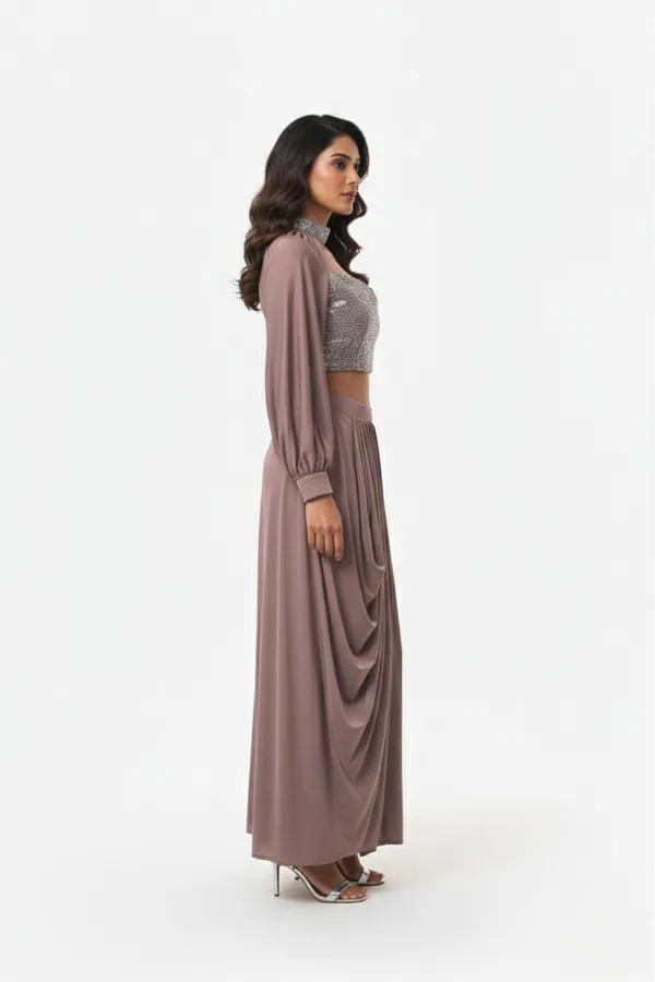 Oojal_Straight_Gown_Brown