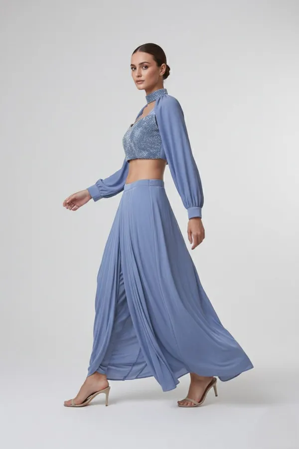 Oojal_Straight_Gown_Blue