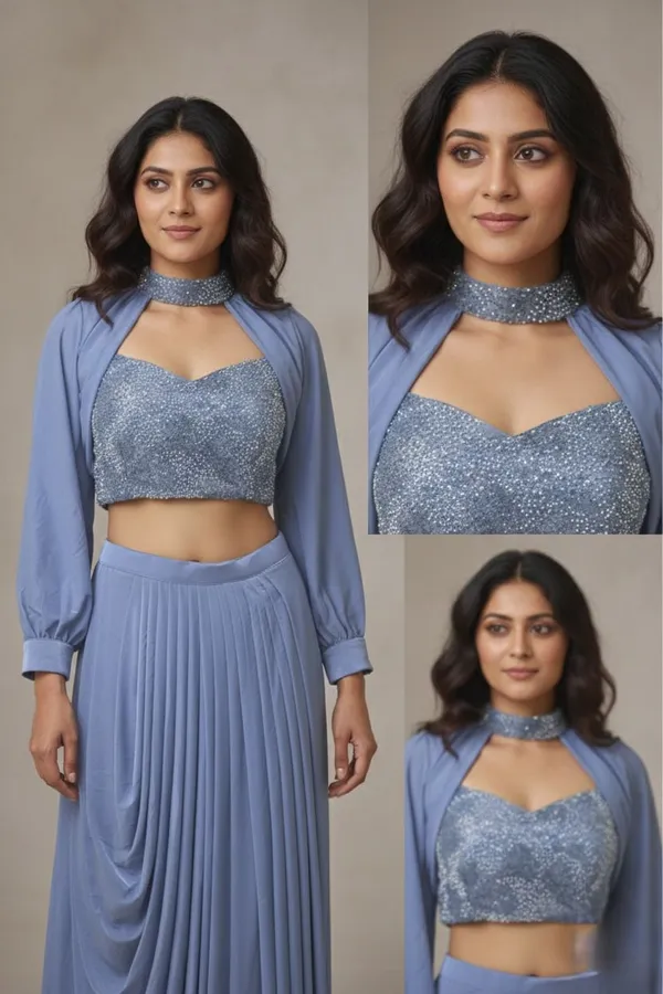 Oojal_Straight_Gown_Blue