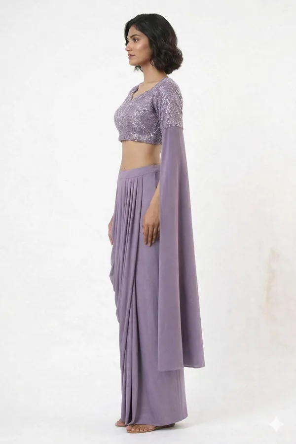 Oojal_Embroidered_Stitched_Lehenga_And_Crop_Top_Purple
