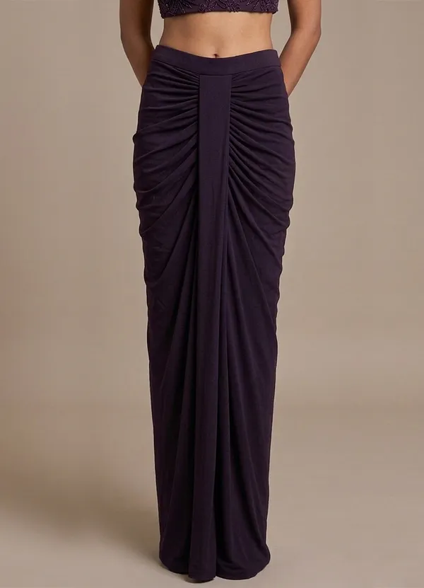 OOJAL_Lycra_Wine_Designer_Ensemble_�_Premium_Partywear