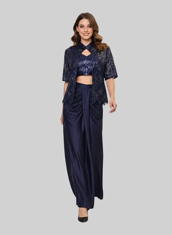 Oojal_Straight_Gown_Dark_Blue