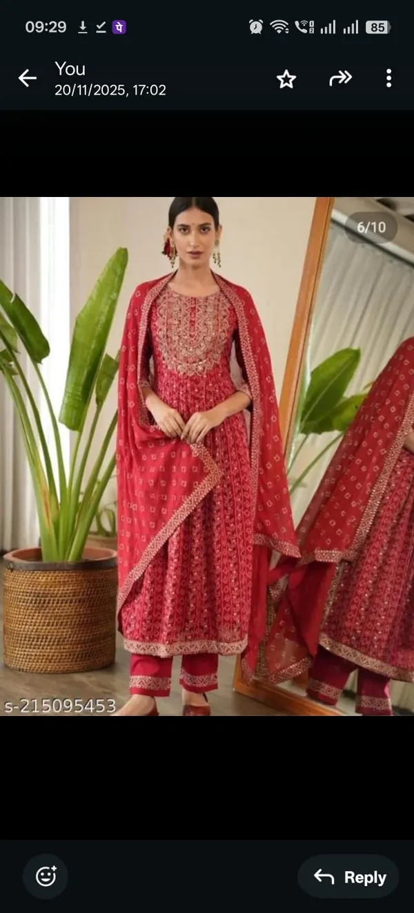 Red_Bandhani_Embroidered_Anarkali_Suit_Set_For_Women